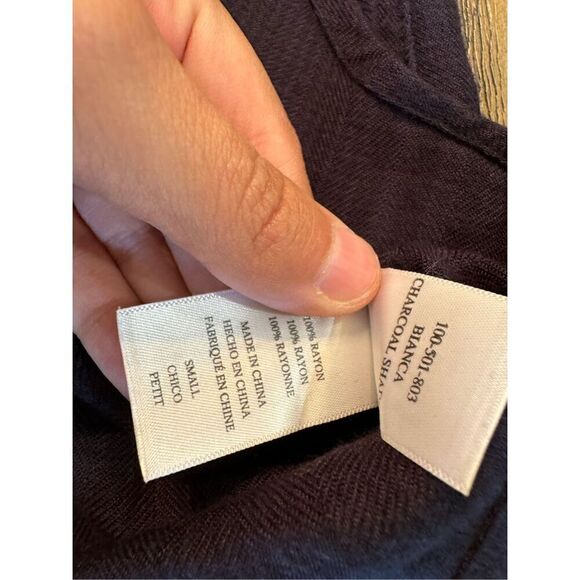 Rails flannel plaid shirt dress size small button front 100% rayon blue - Picture 5 of 7